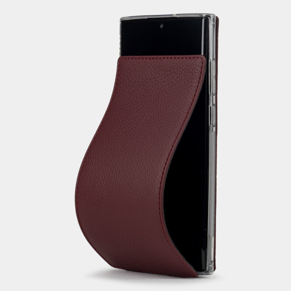 Leather Flip Case Galaxy S22 Ultra Bordeaux | Marcel Robert - 0