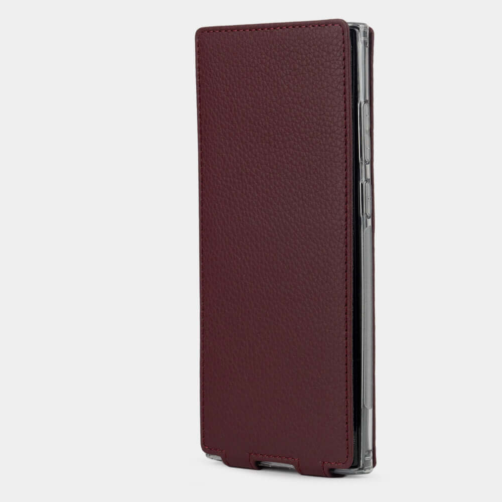 Leather Flip Case Galaxy S22 Ultra Bordeaux | Marcel Robert - 5