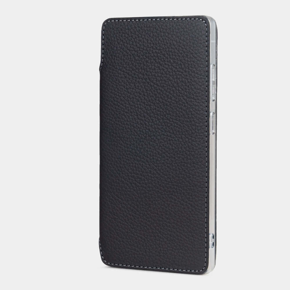 Folio flip cover case handmade from leather for Samsung Galaxy S25 Ultra