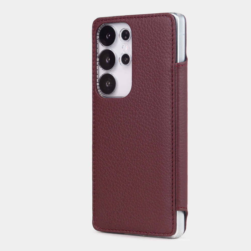 coque folio Galaxy S25 ultra bordeaux