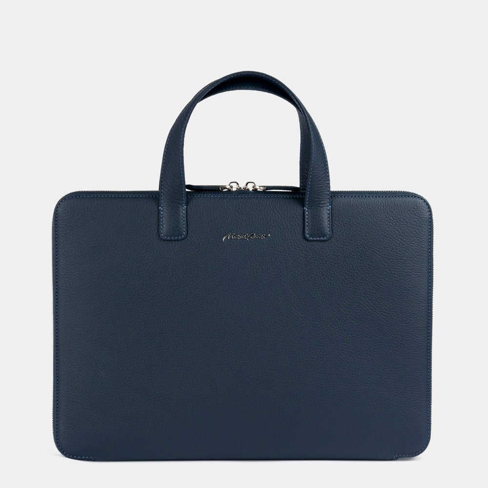 Leather Notebook Bag 14'' Bocage Blue | Marcel Robert - 0
