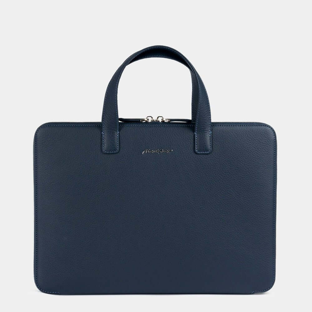 Leather Notebook Bag 14'' Bocage Blue | Marcel Robert - 0