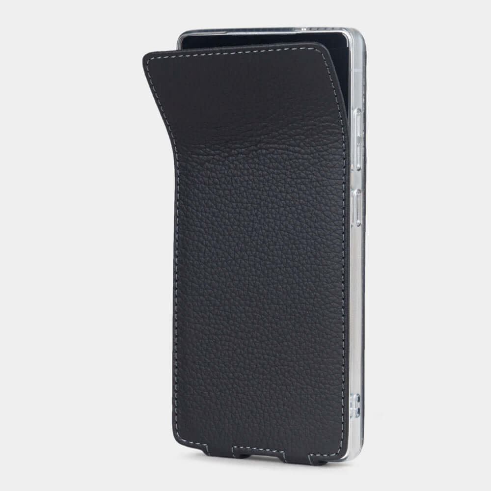 Slim leather case with flexible cover for Galaxy S25 Ultra