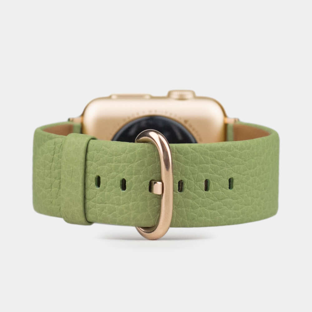 Leather Strap Apple Watch 45/46mm Olive | Marcel Robert - 12