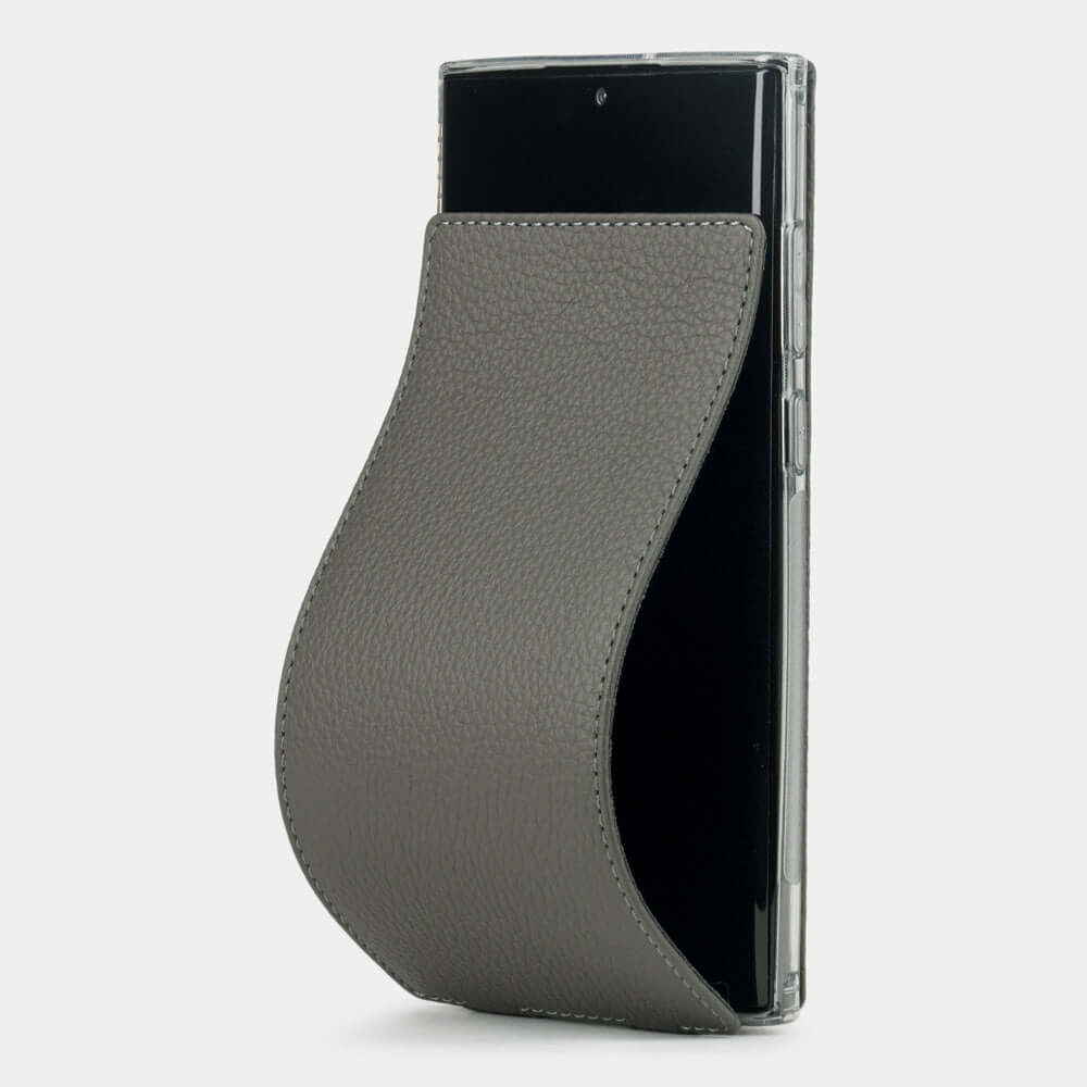 Premium Leather Case Galaxy S22 Ultra Grey | Marcel Robert - 0