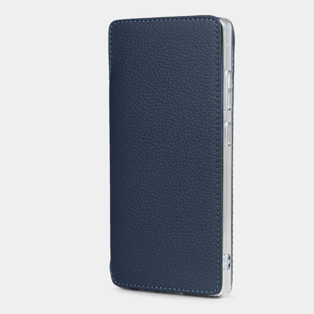 Luxe leather folio case for Galaxy S25 Ultra Blue