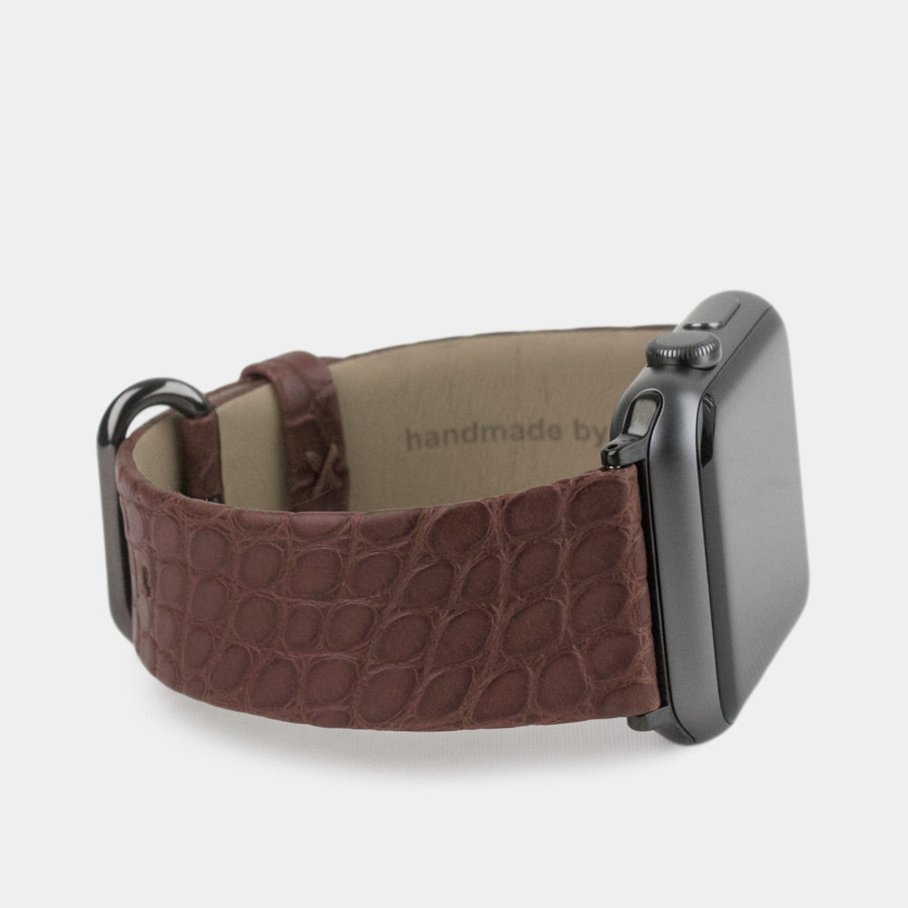 Armband Apple Watch 41/42mm Alligator braun