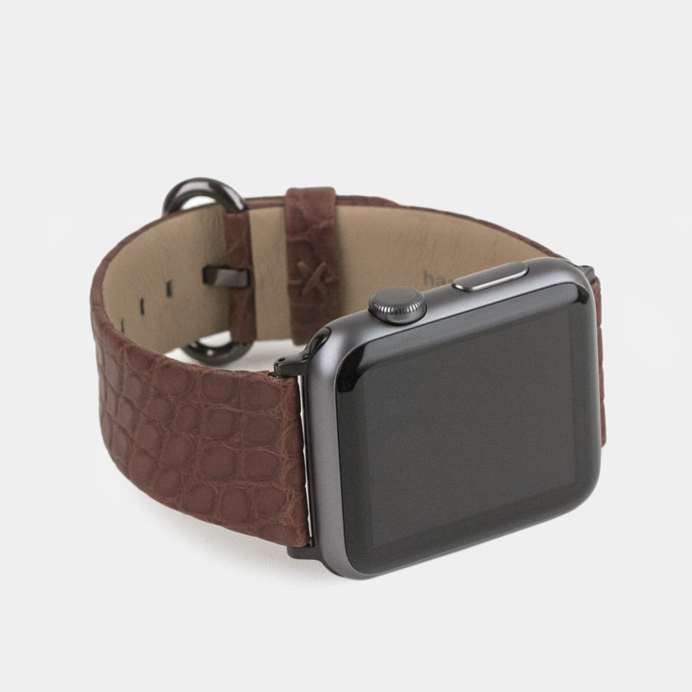 Armband Apple Watch 41/42mm Alligator braun