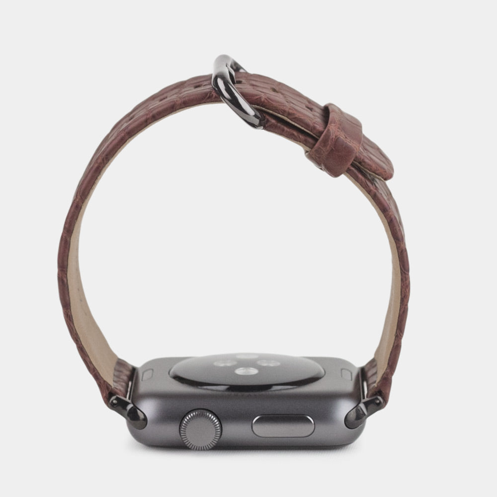 Armband Apple Watch 41/42mm Alligator braun