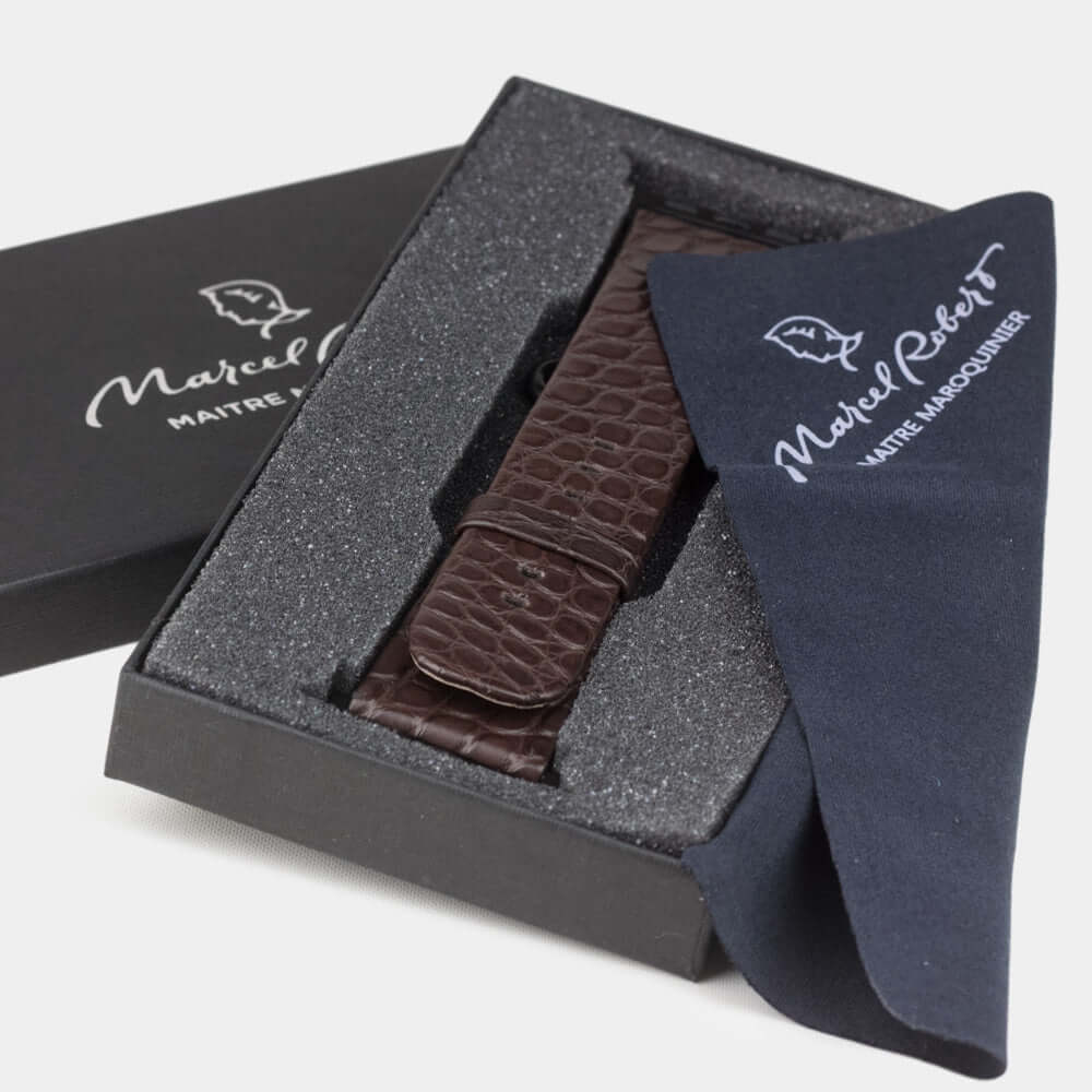 strap apple watch 45 / 46mm alligator chocolate