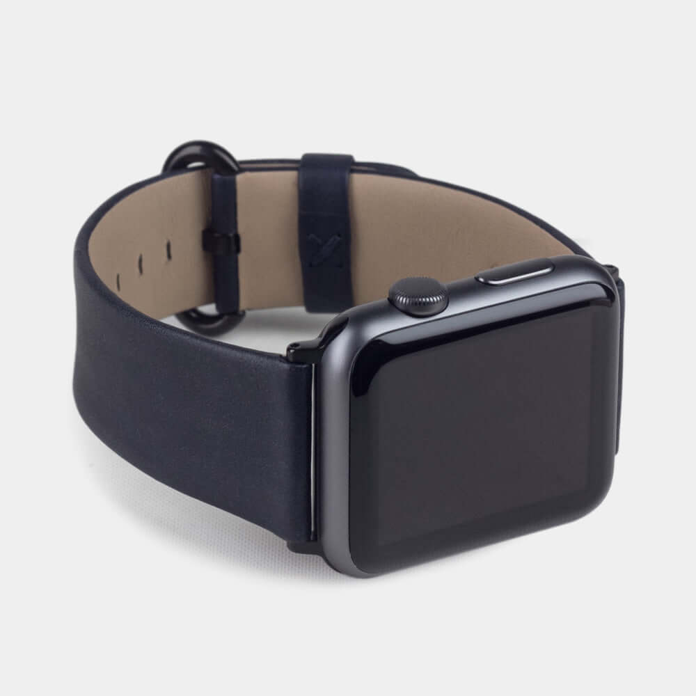 Leather Strap Apple Watch 41/42mm Dark Blue | Marcel Robert - 6