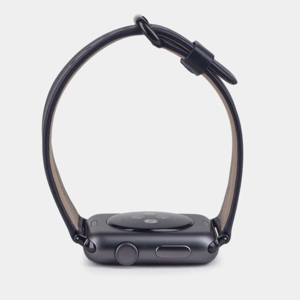 Leather Strap Apple Watch 41/42mm Dark Blue | Marcel Robert - 3