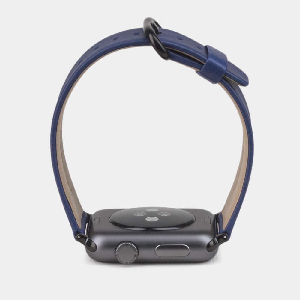Leather Strap Apple Watch 45/46mm Royal Blue | Marcel Robert - 8