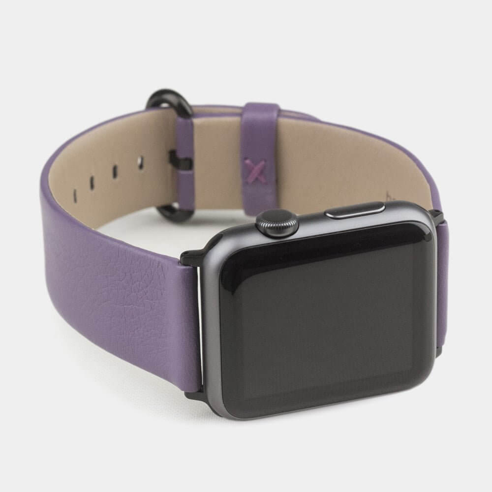 Calfskin Strap Apple Watch 38/40/41mm Violet | Marcel Robert - 8
