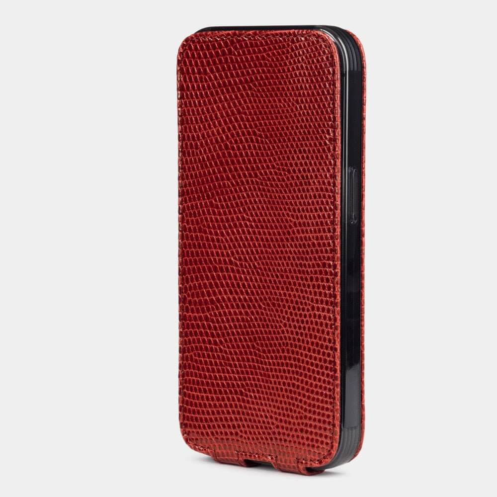 Red Lizard Leather Case iPhone 14 Pro | Marcel Robert - 4