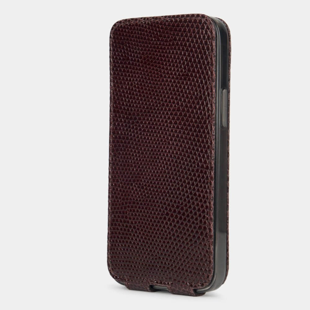 Lizard Leather Case iPhone 13 Pro Max Bordeaux | Marcel Robert - 2