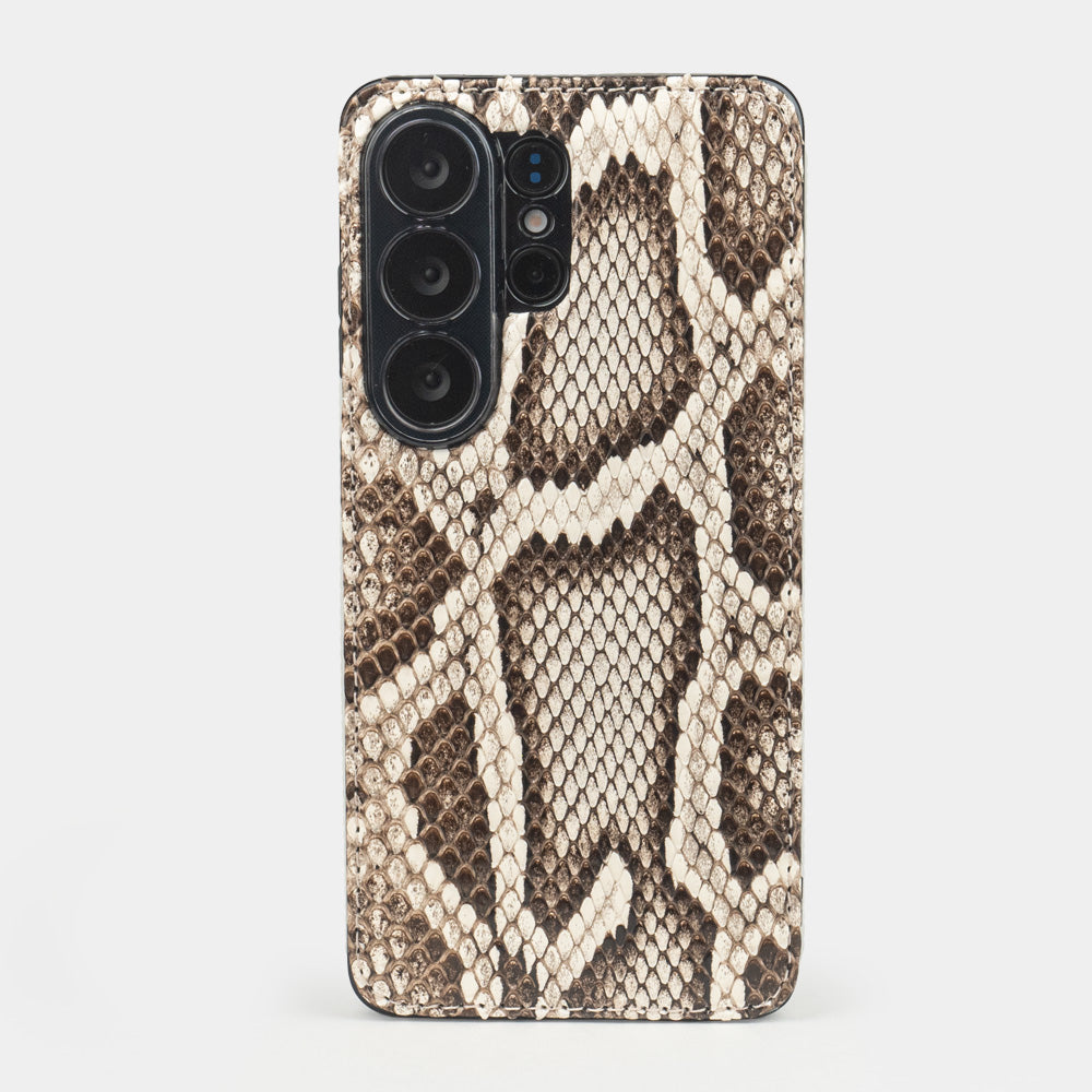Natural Python Cover Case Samsung S26 Ultra – luxury handmade with genuine python leather