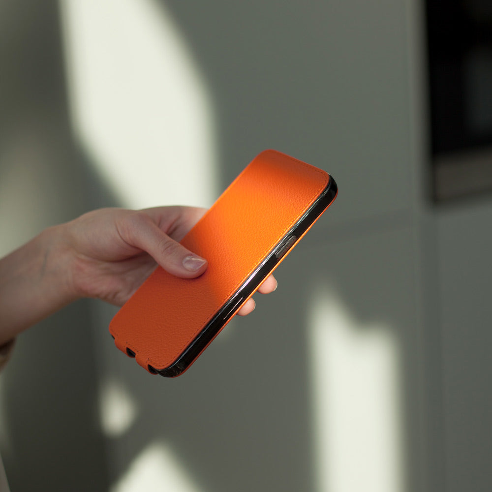 Orange Case for iPhone 12 Pro Max Leather | Marcel Robert - 4