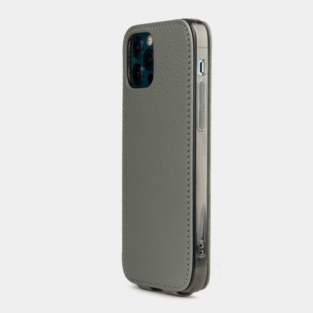 Leather Case iPhone 12 Pro Max Leather Grey | Marcel Robert - 0