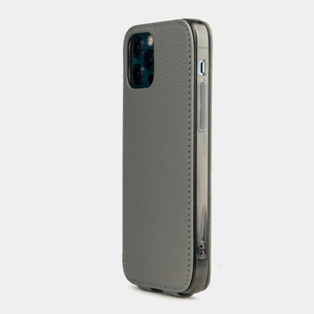 Leather Case iPhone 12 Pro Max Leather Grey | Marcel Robert - 0