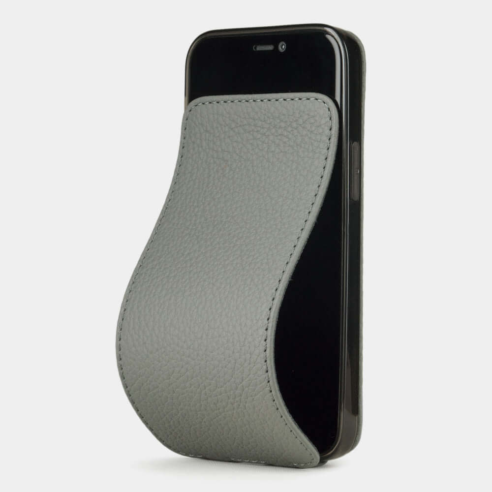 Premium Leather Case iPhone 12 mini Grey | Marcel Robert - 0