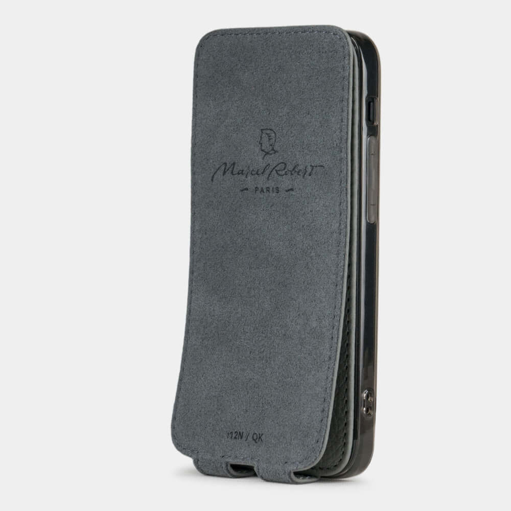 Premium Leather Case iPhone 12 mini Grey | Marcel Robert - 5