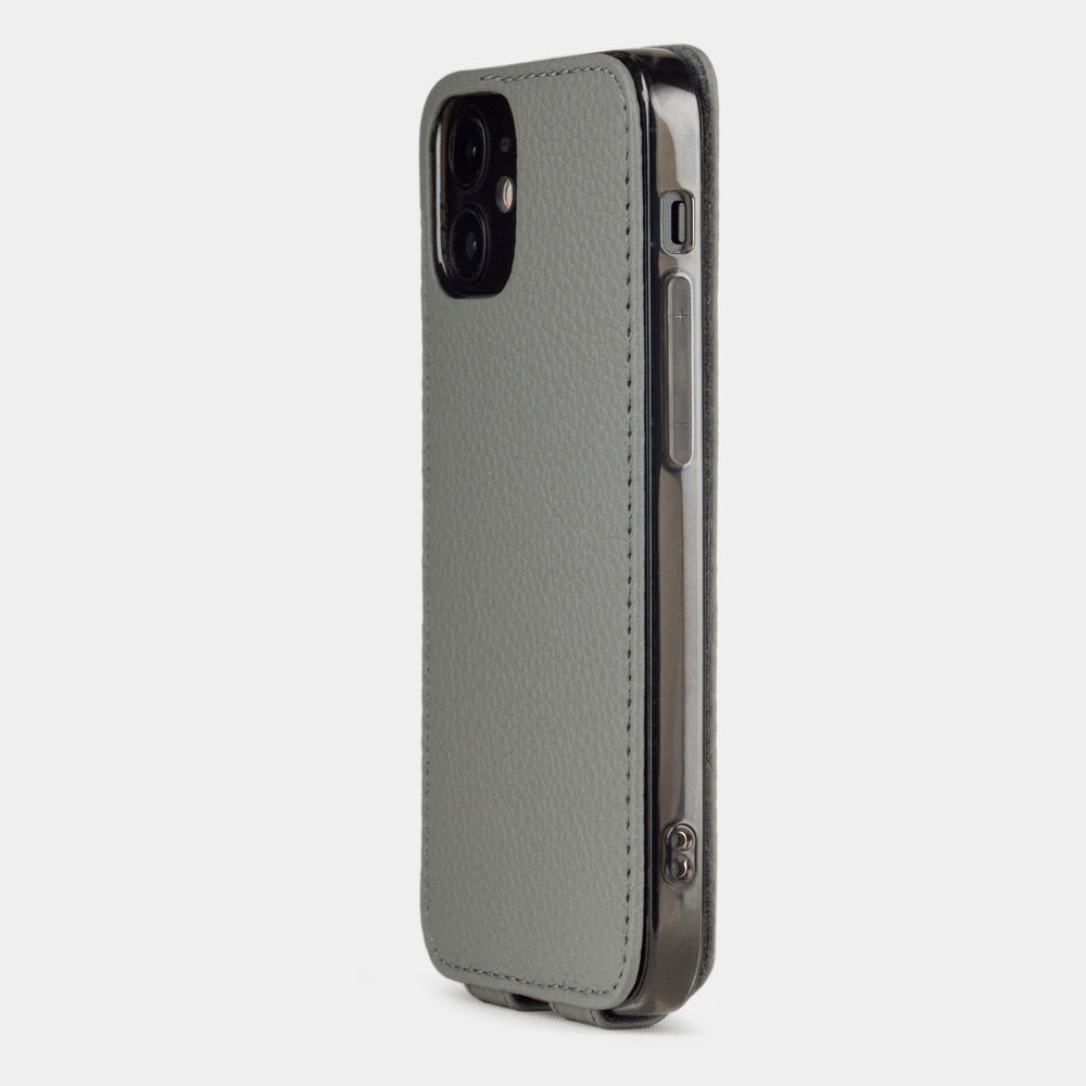 Premium Leather Case iPhone 12 mini Grey | Marcel Robert - 1