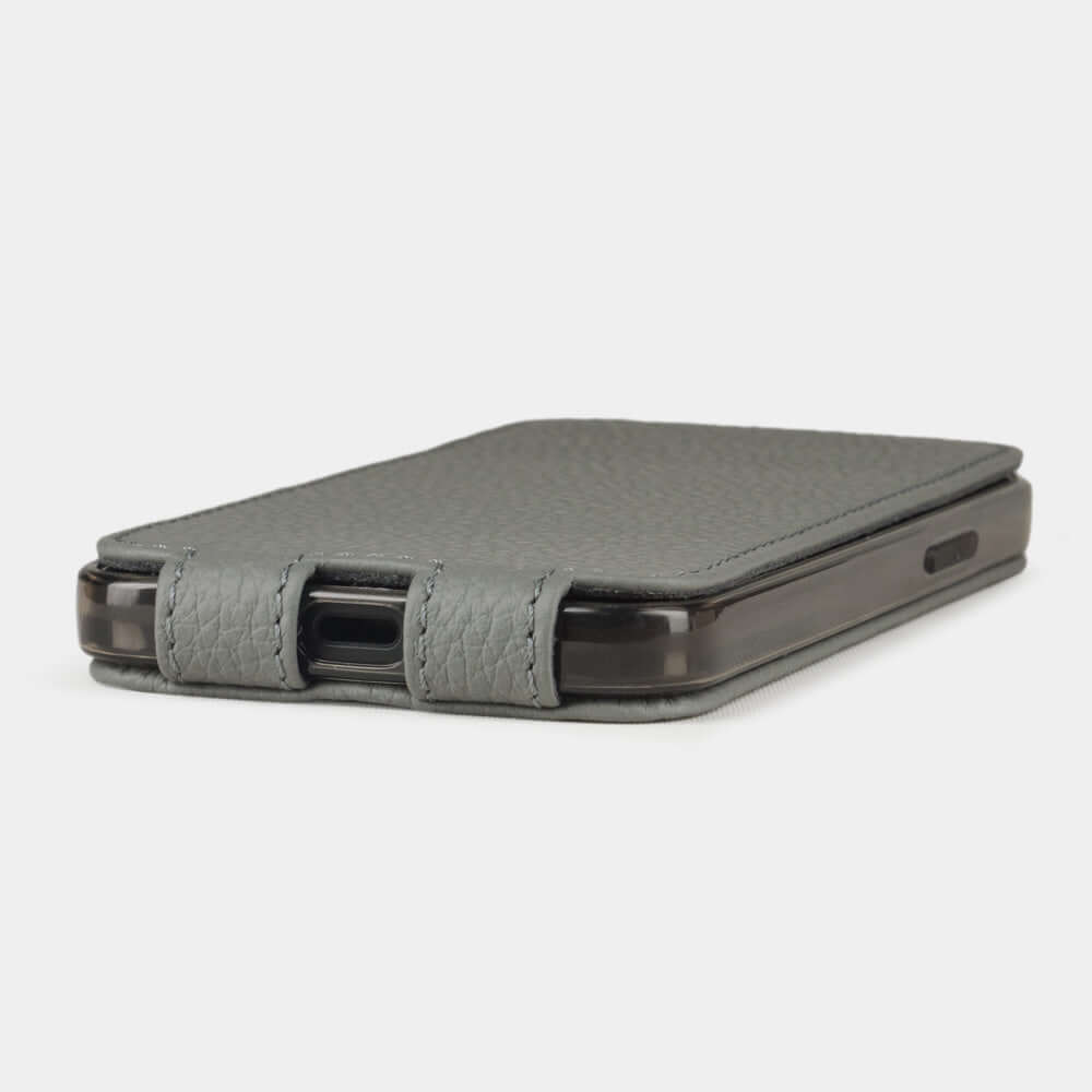 Premium Leather Case iPhone 12 mini Grey | Marcel Robert - 6