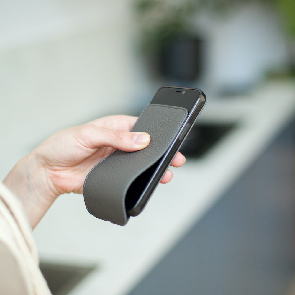 Premium Leather Case iPhone 12 mini Grey | Marcel Robert - 2