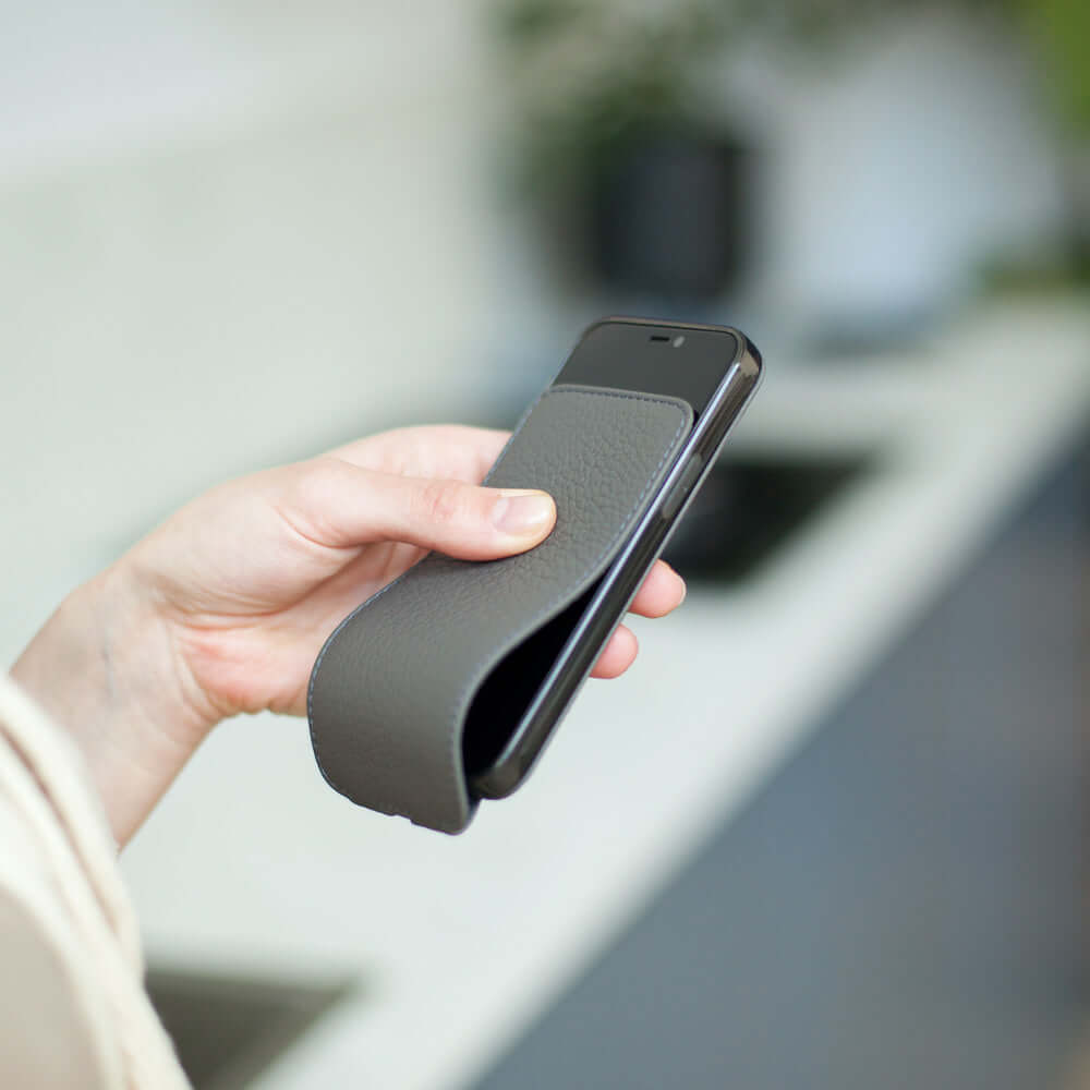 Premium Leather Case iPhone 12 mini Grey | Marcel Robert - 2