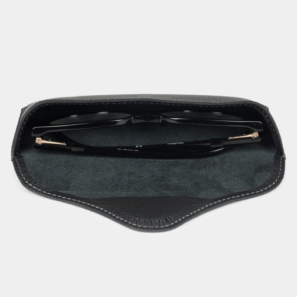 Casual Glasses Case in Premium Black Leather | Marcel Robert - 3