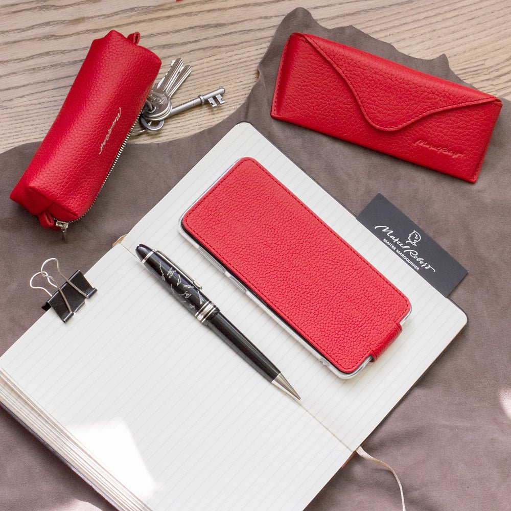 Luxury Case for Casual Glasses Red Leather | Marcel Robert - 6
