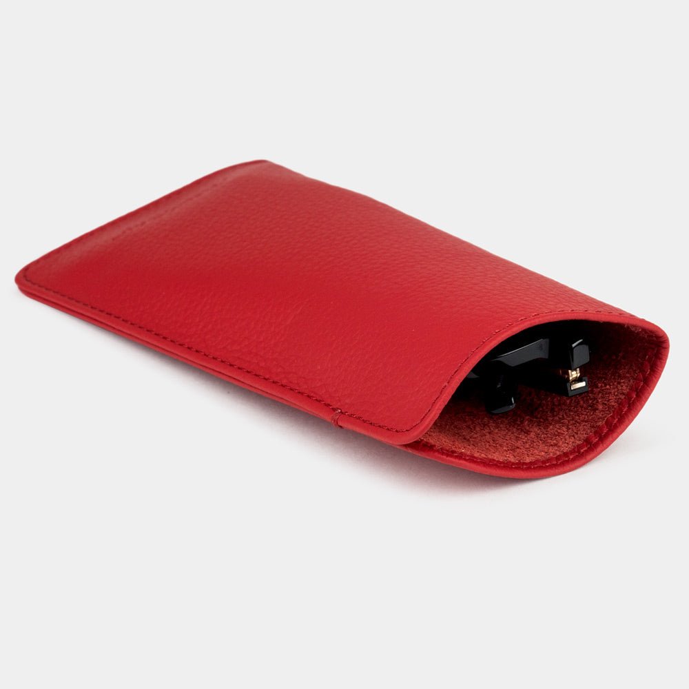 Small Glasses Case Pocket in Red Leather | Marcel Robert - 4