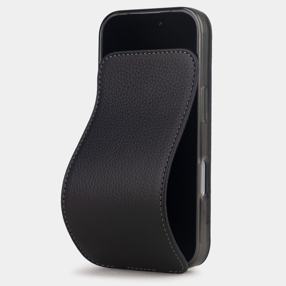 iPhone 17 Pro max hülle luxus Schwarz Kalbsleder – MagSafe