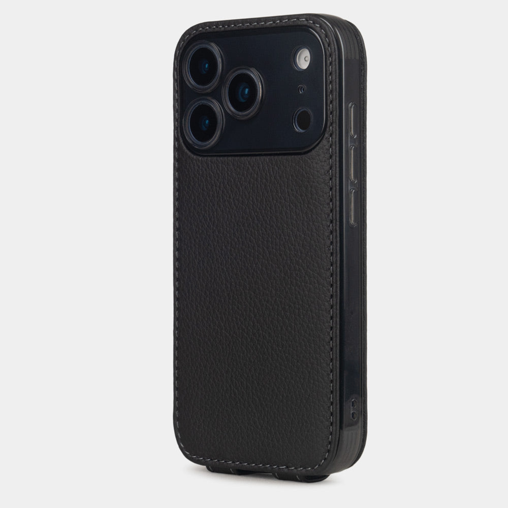 Case iPhone 17 Pro leather black