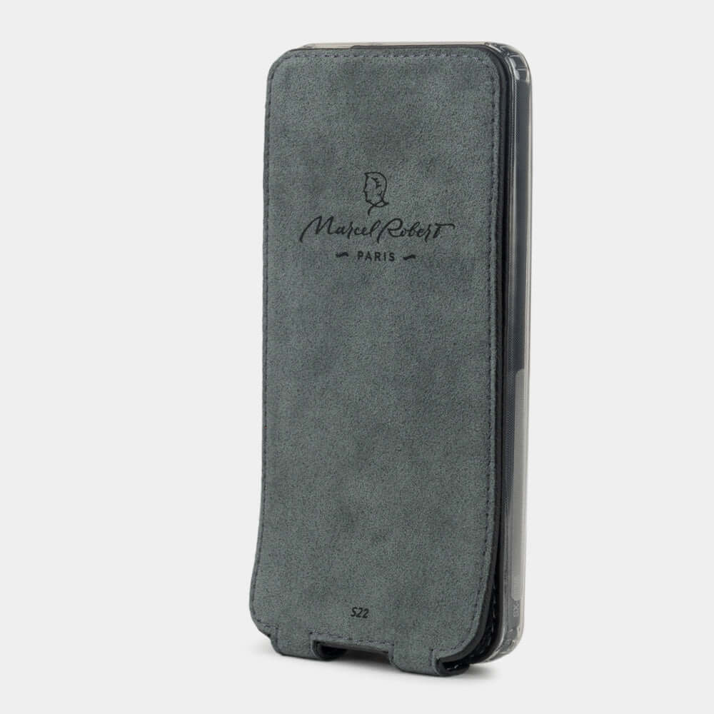 Premium Leather Flip Case Galaxy S22 Black | Marcel Robert - 2