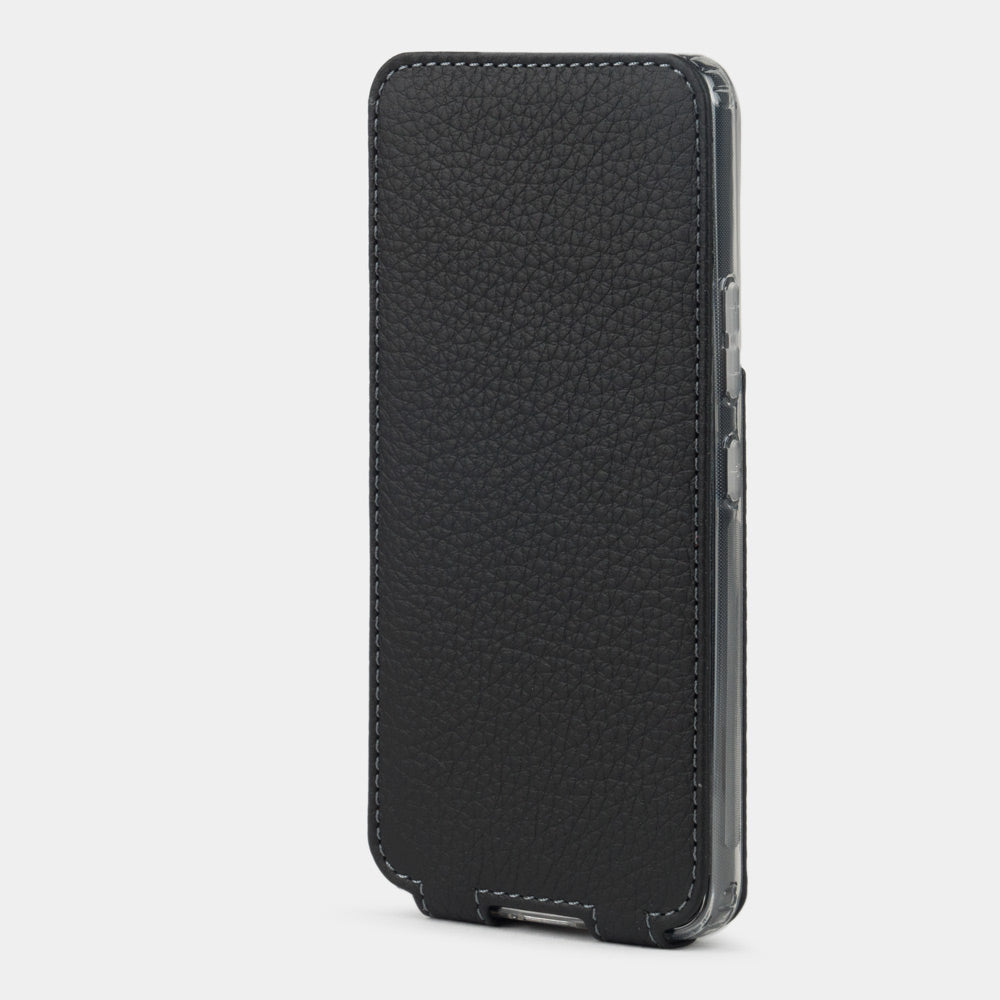 Premium Leather Flip Case Galaxy S22 Black | Marcel Robert - 4