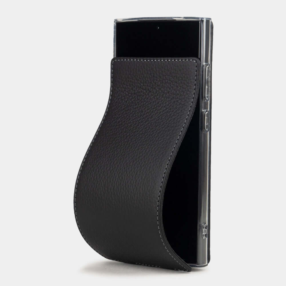 Luxury Black Leather Case Galaxy S24 Ultra | Marcel Robert - 0