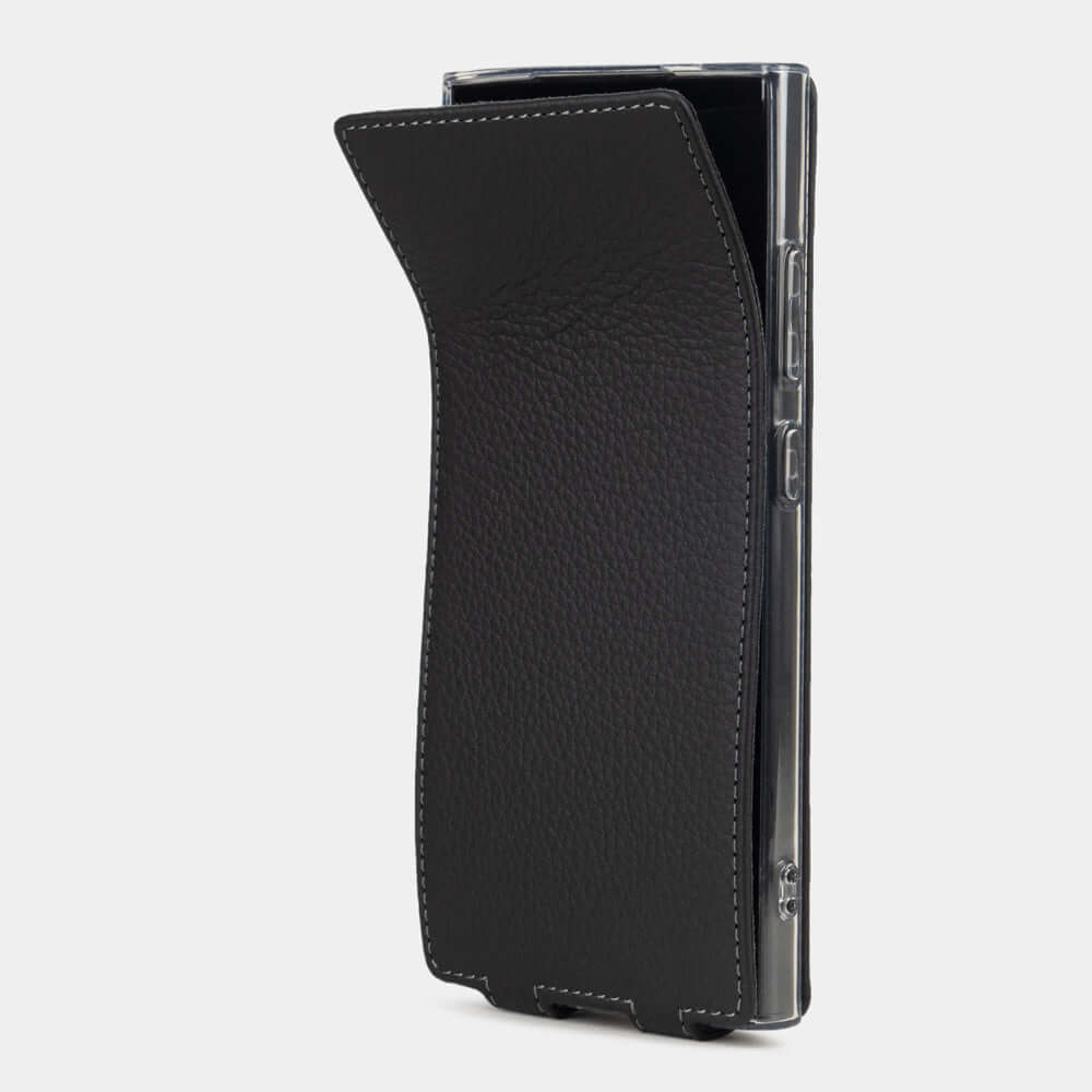 Luxury Black Leather Case Galaxy S24 Ultra | Marcel Robert - 3
