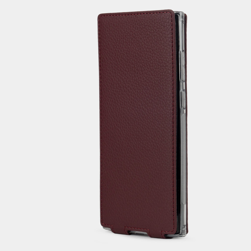 Custodia a libro per Galaxy S22 Ultra bordeaux