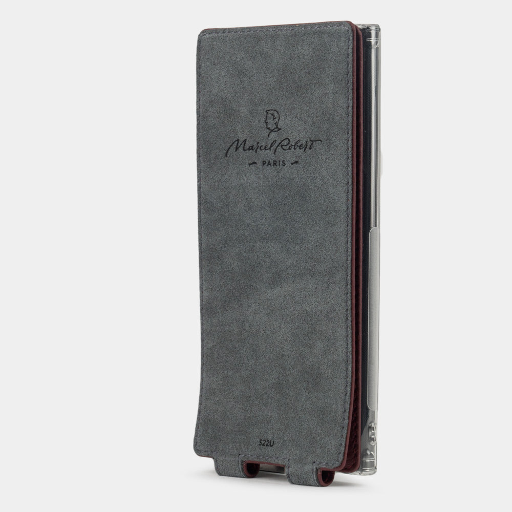 Custodia a libro per Galaxy S22 Ultra bordeaux