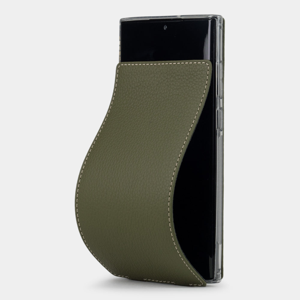 Samsung Galaxy S22 Ultra case leather green Samsung Galaxy S22 Ultra case leather green