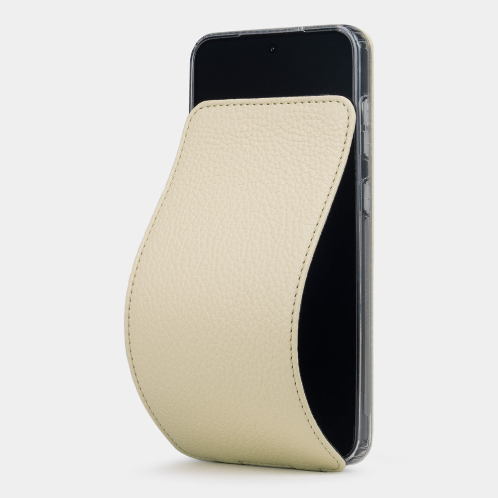 Samsung S23 Plus Handyhülle Leder crème Premium
