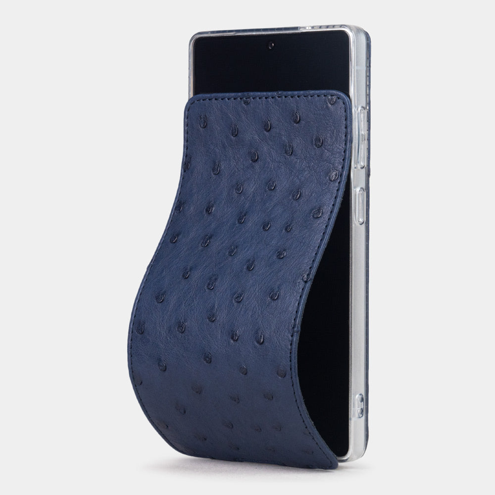 Samsung Galaxy S25 ultra case genuine ostrich blue