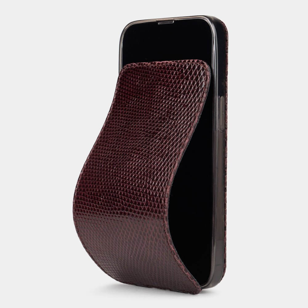 case iPhone 13 pro lizard bordeaux | Marcel Robert