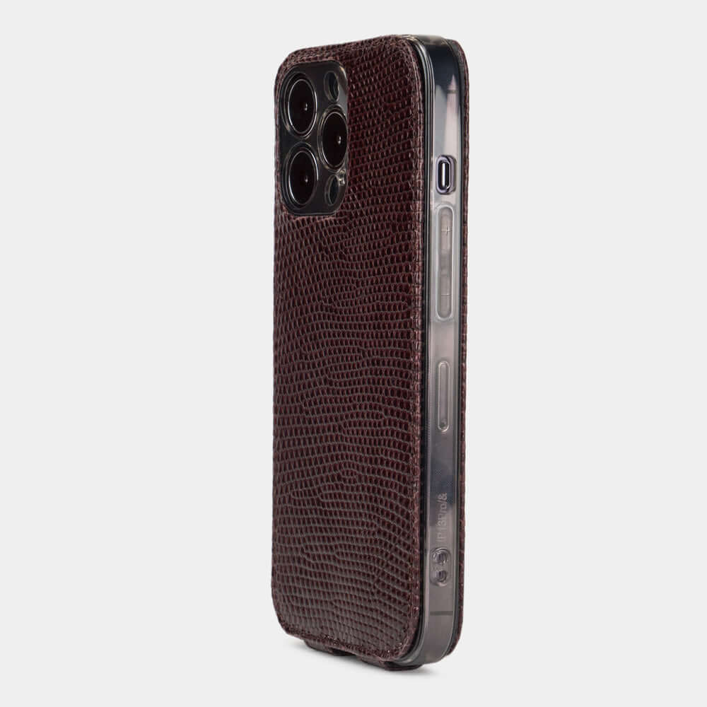 case iPhone 13 pro lizard bordeaux | Marcel Robert