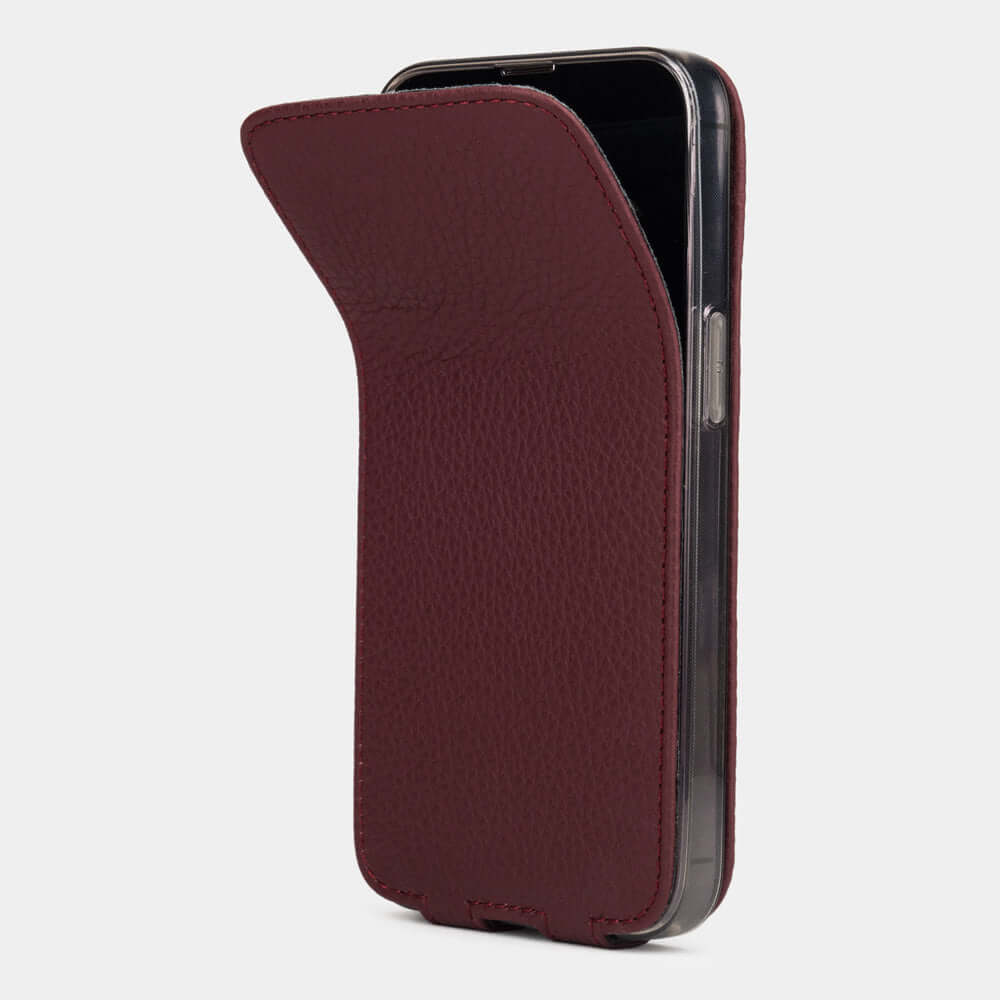 Premium Bordeaux Leather Case iPhone 14 Pro | Marcel Robert - 5