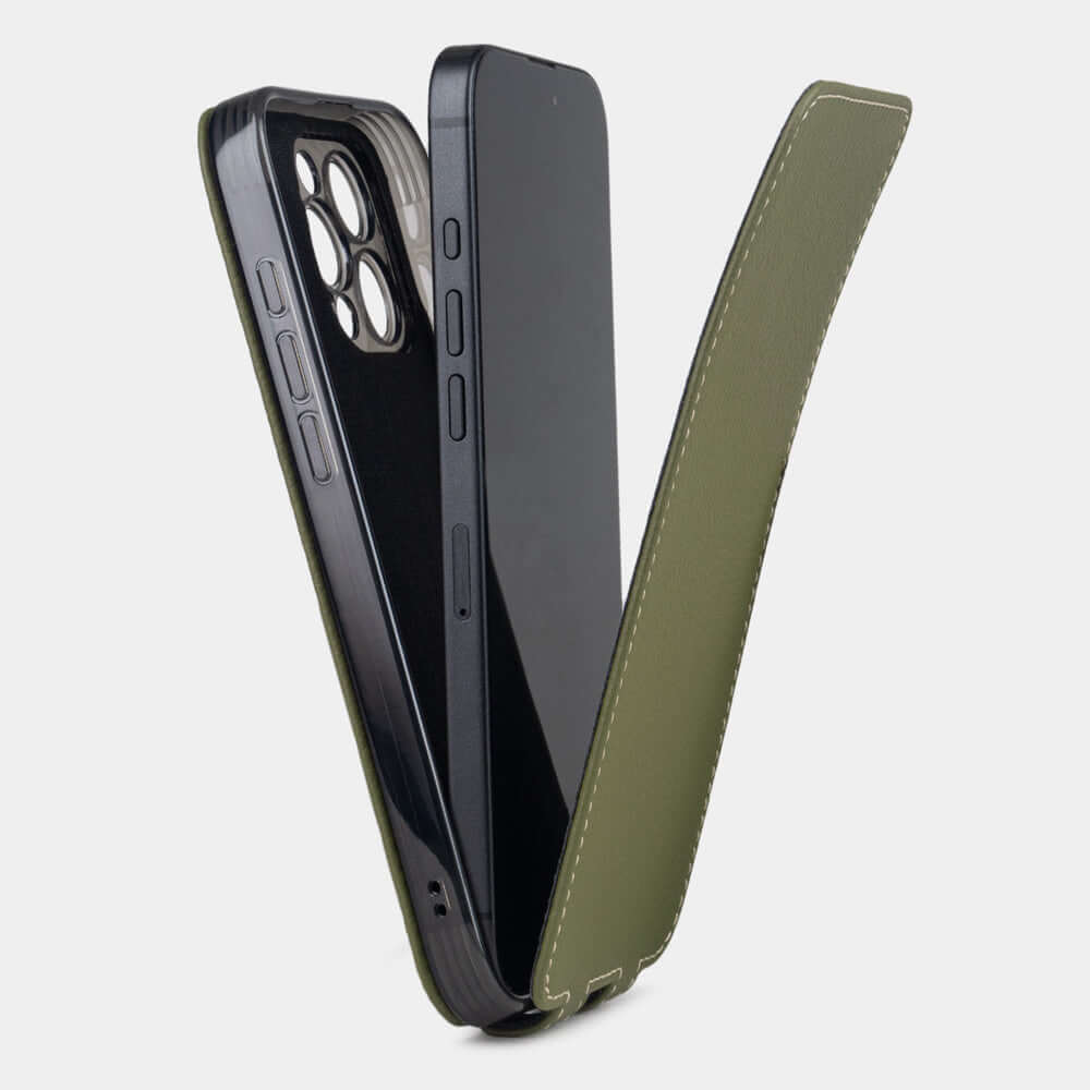 Premium iPhone 16 Pro Max Leather Case Green | Marcel Robert - 11
