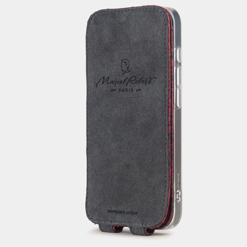 iPhone 16E case python bordeaux