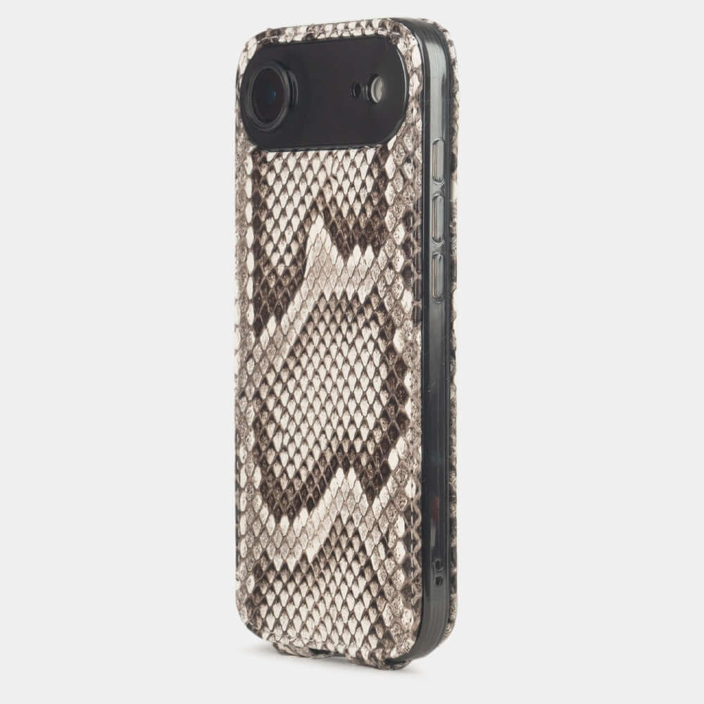 Natural Python Case iPhone 17 Air - view from camera side and how the lenses are efficiently protected